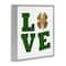 Stupell Industries St Patrick's Day Clover Love Framed Giclee Art